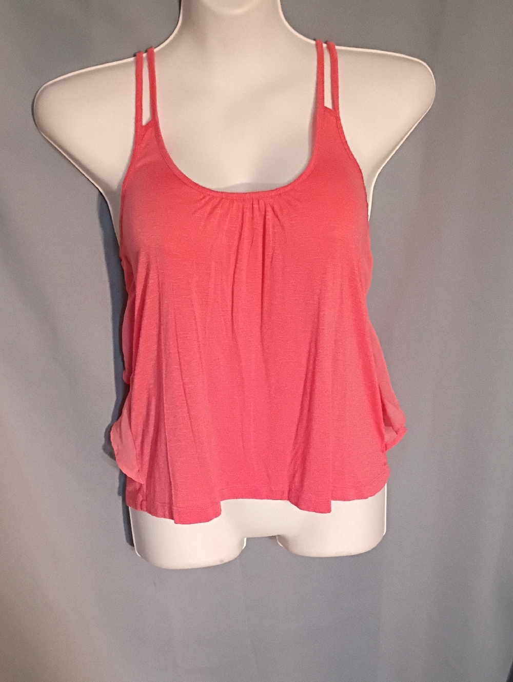 Candies Women's Coral Tank Top - Breathable Layered Scoop Neck